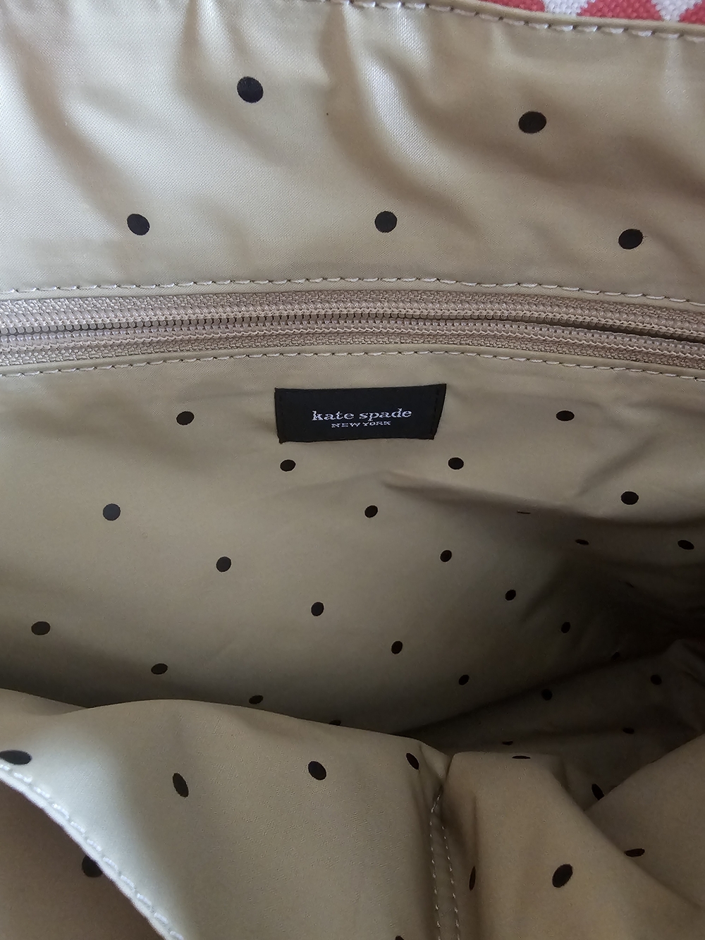 kate spade Pink Dot Messenger Bag with Beige Strap - Picture 4 of 7